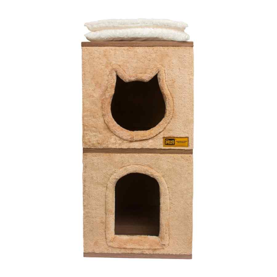 Mueble De Melamina 2 Niveles C&P (40x40x80 Cm) Beige/Camello, , large image number null